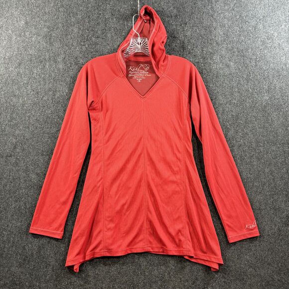 Kuhl Top Women's Small Coral Hooded Long Sleeve Coffeena Blend - Picture 1 of 7
